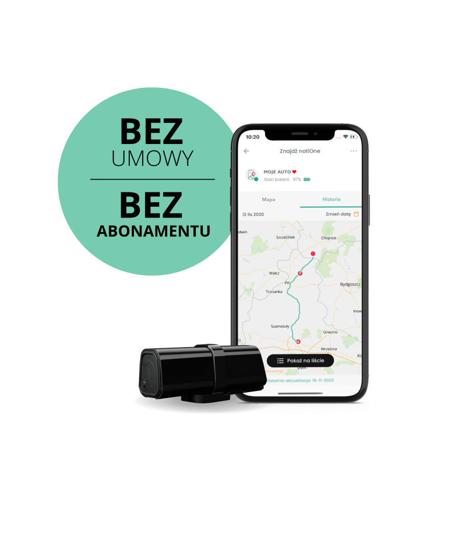 Lokalizator notiOne GPS PLUS z Alertem Antykradzieżowym